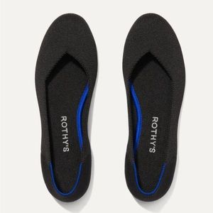 Rothys The Flat, Black Solid, Size 8, Black. Brand New, Never Worn!